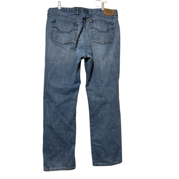 Chaps Jeans Mens Denim 38x32 Blue Slim Straight Fit Cotton Spandex - Picture 7 of 8